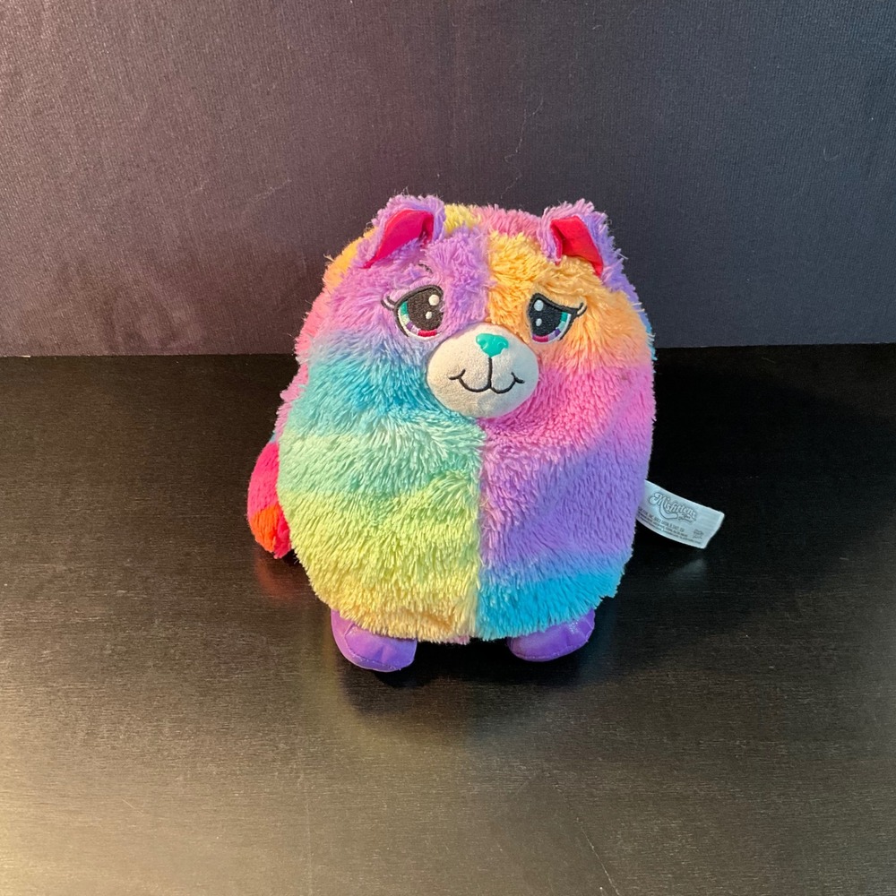 Moffittens Basic Fun Rainbow Plush Round Stuffed Animal‎ Toy Cute Colorful